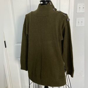 Anthropologie olive green sweater